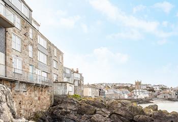 Enjoy uninterrupted views across St Ives Bay. 