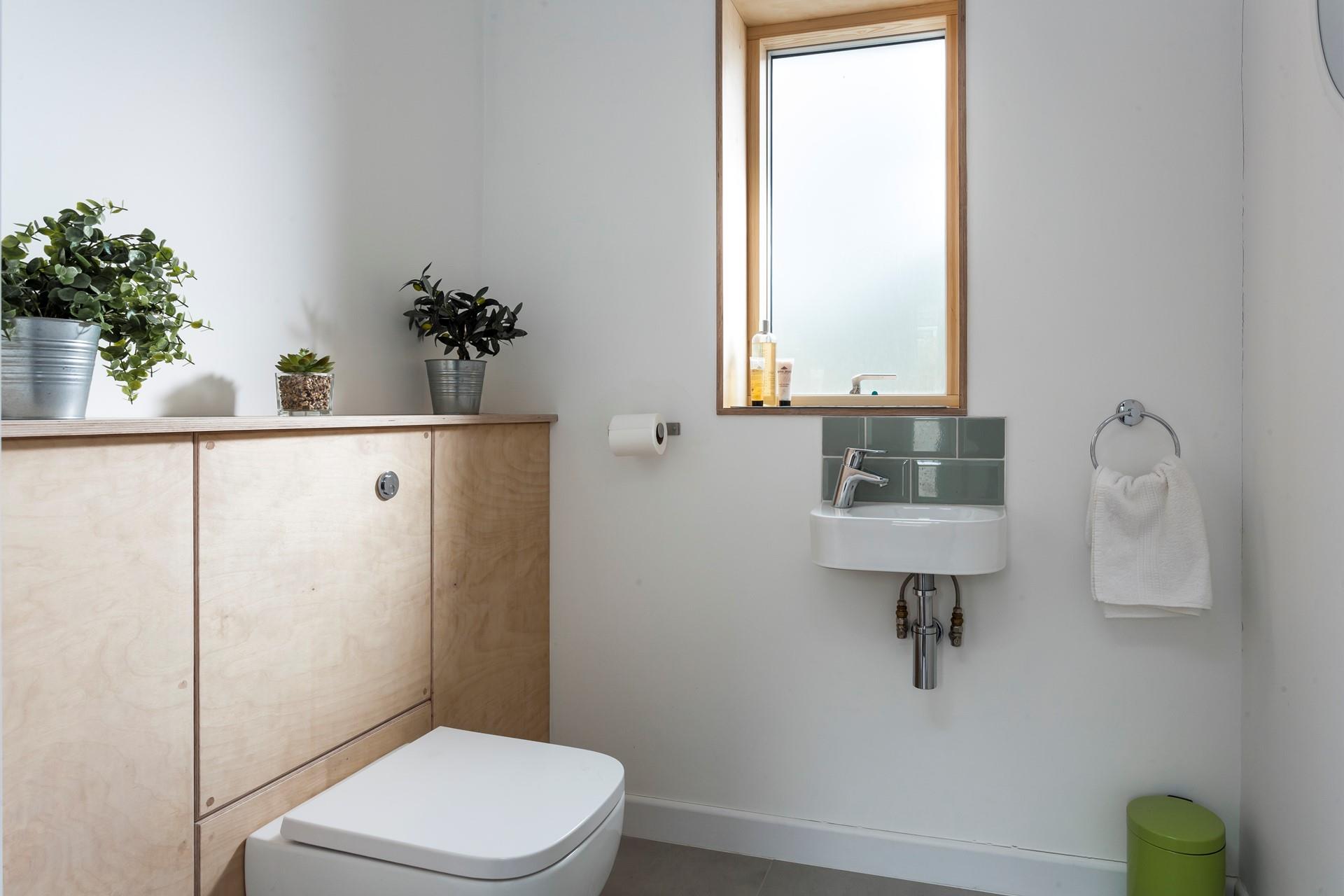 The cloakroom is conveniently located on the ground floor. 