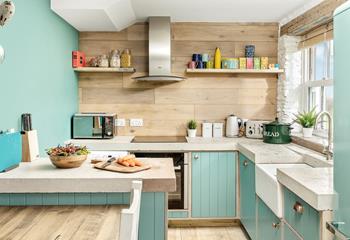 Enjoy cooking in this lovely kitchen or preparing food for the BBQ.