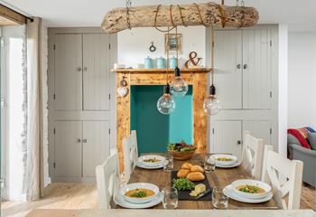 Dining area with doors to the front garden.