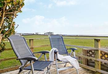 Views from the raised decking in the rear garden.