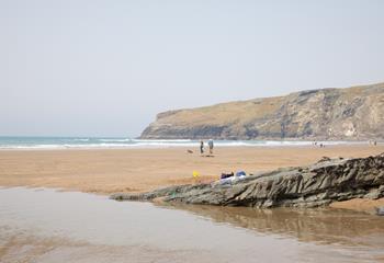 One of the many local beaches you will find whilst holidaying at Tregatta Cove.