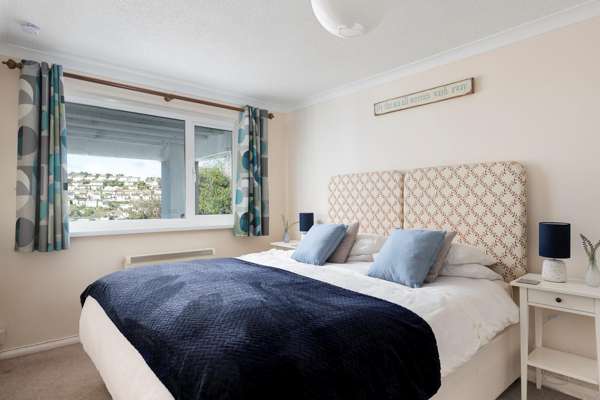 Bedroom 2 features zip and link beds which can be made up as a super king or twin beds. 