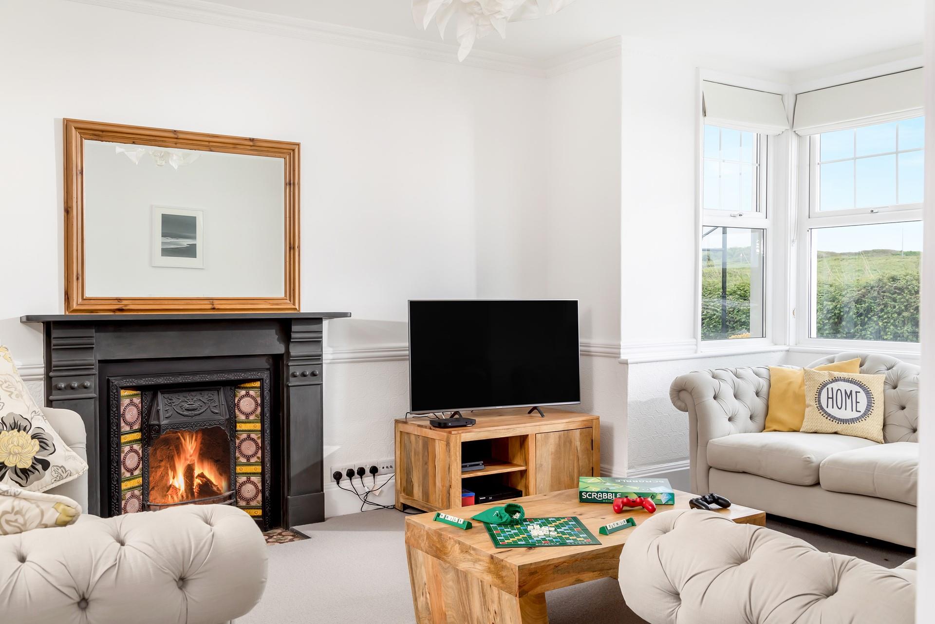 The sitting room has a homely feel and makes a great base to come back to after days exploring north Cornwall.