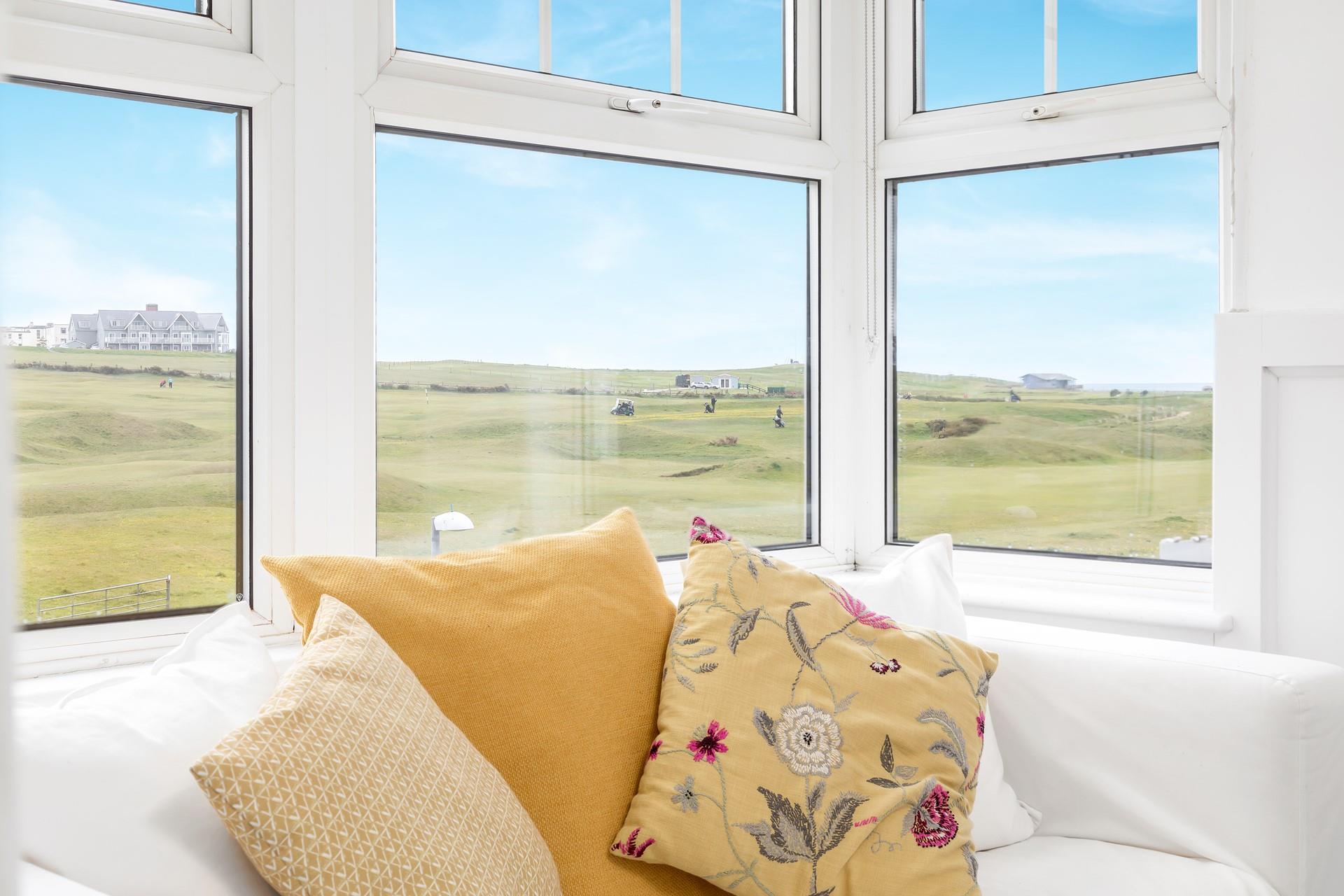 Enjoy a quiet moment to yourself watching the world go by out the window.