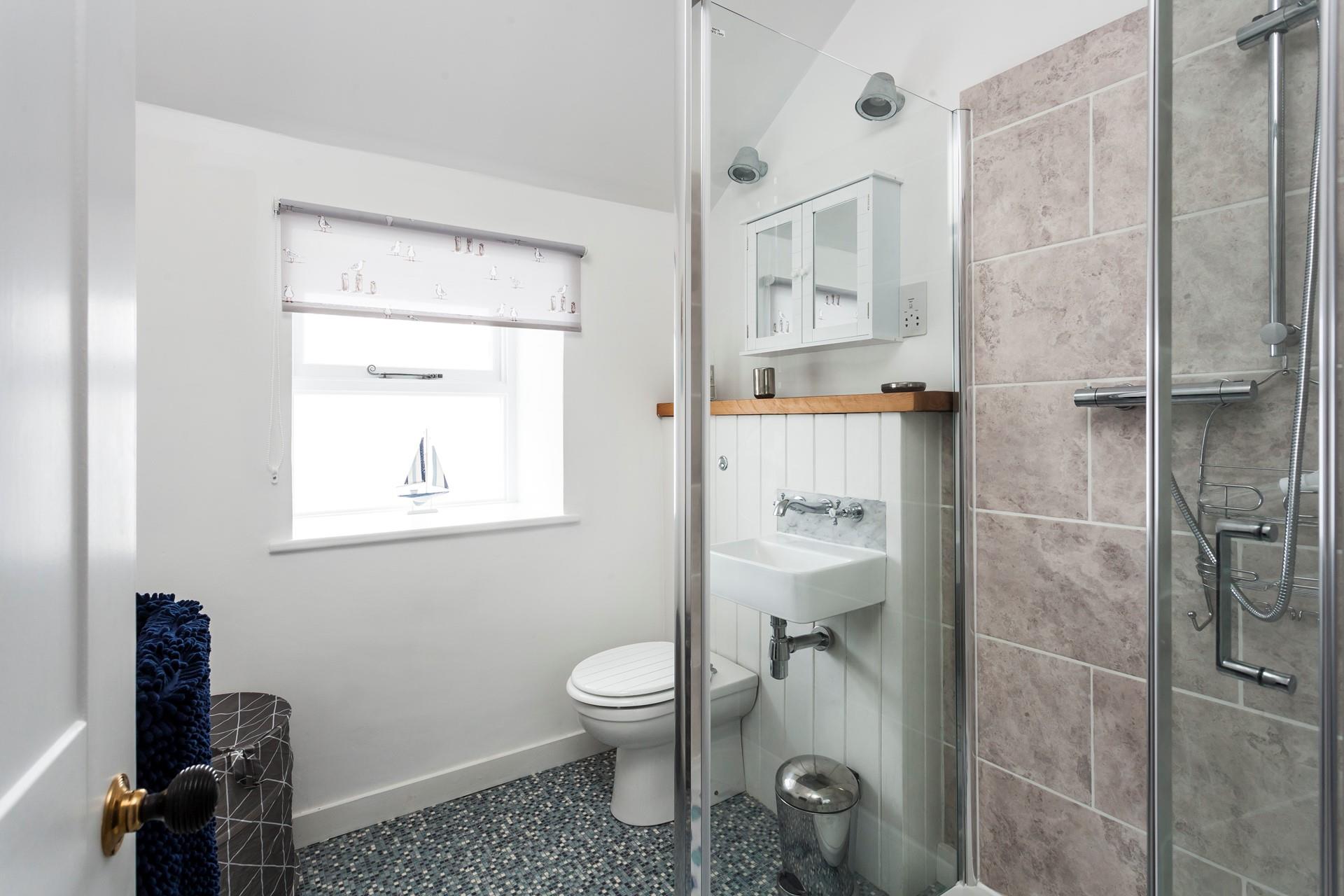 Get ready in the family shower room.