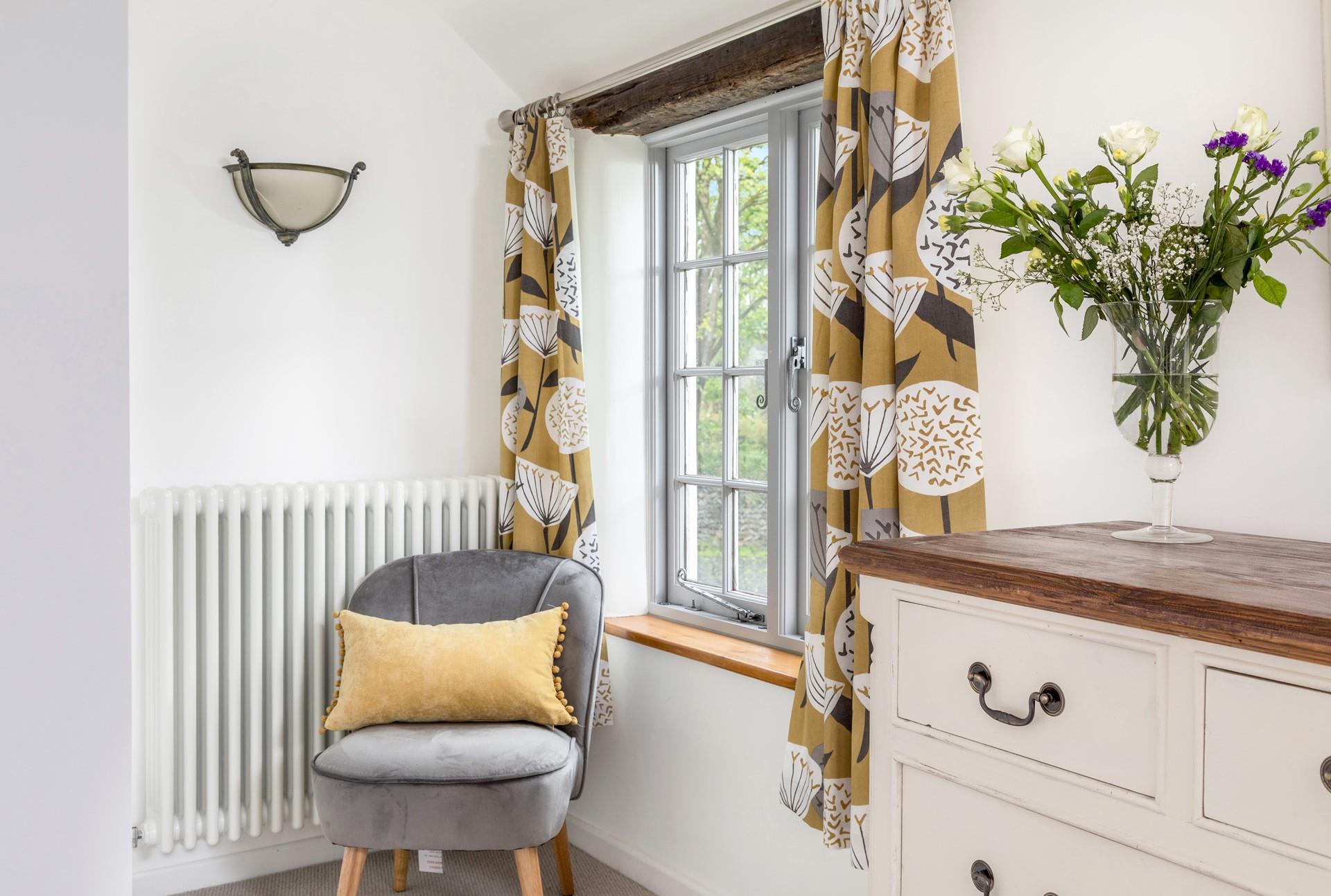 Nature-inspired interiors reflect the rural location.