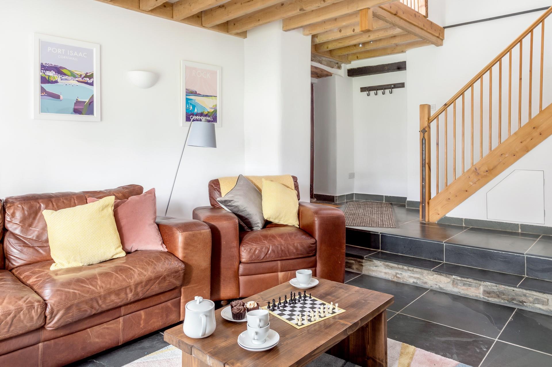 After a cosy evening in front of the woodburner with a good film on the TV, wander upstairs to tuck into bed.