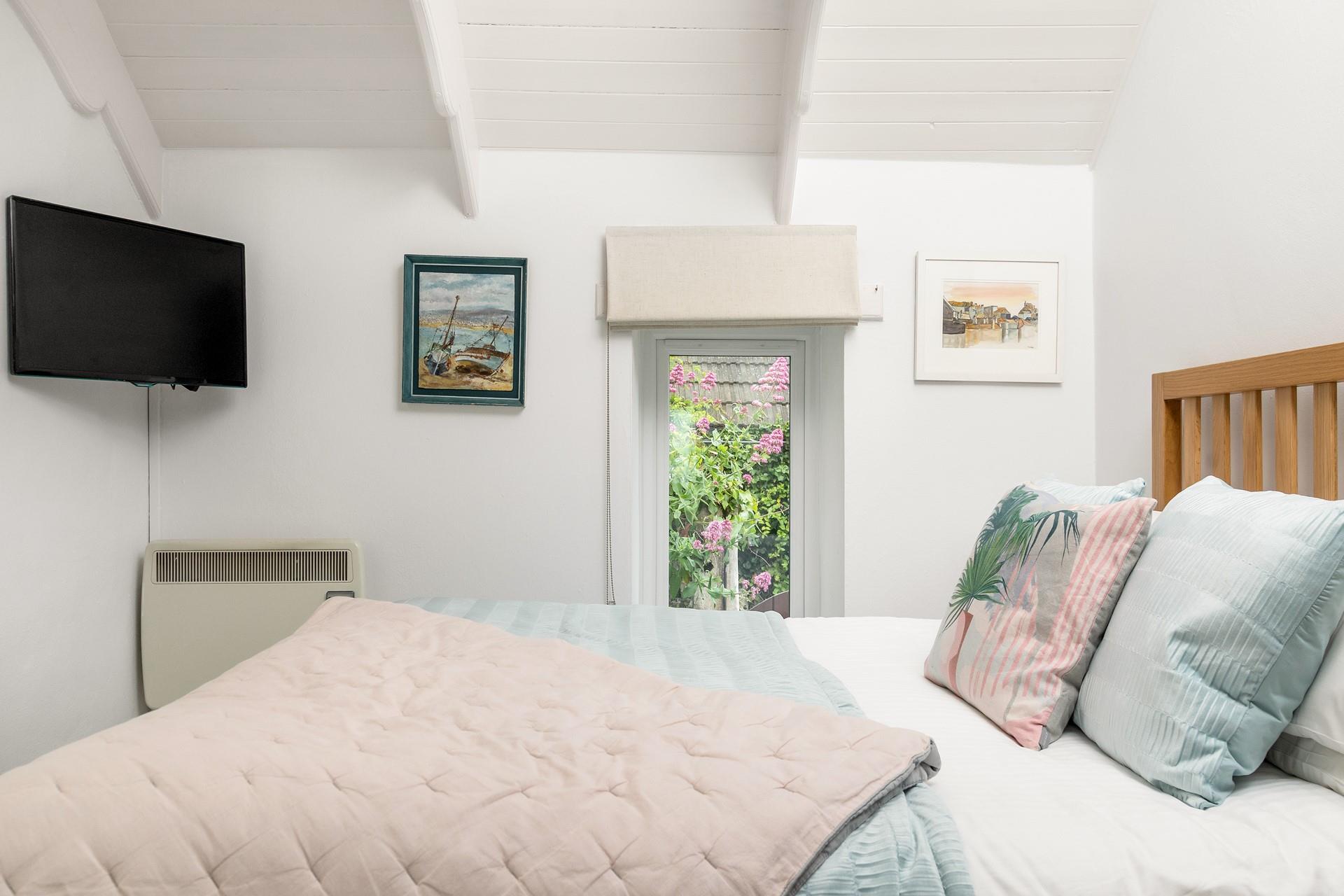 Watch a film before drifting off to sleep.