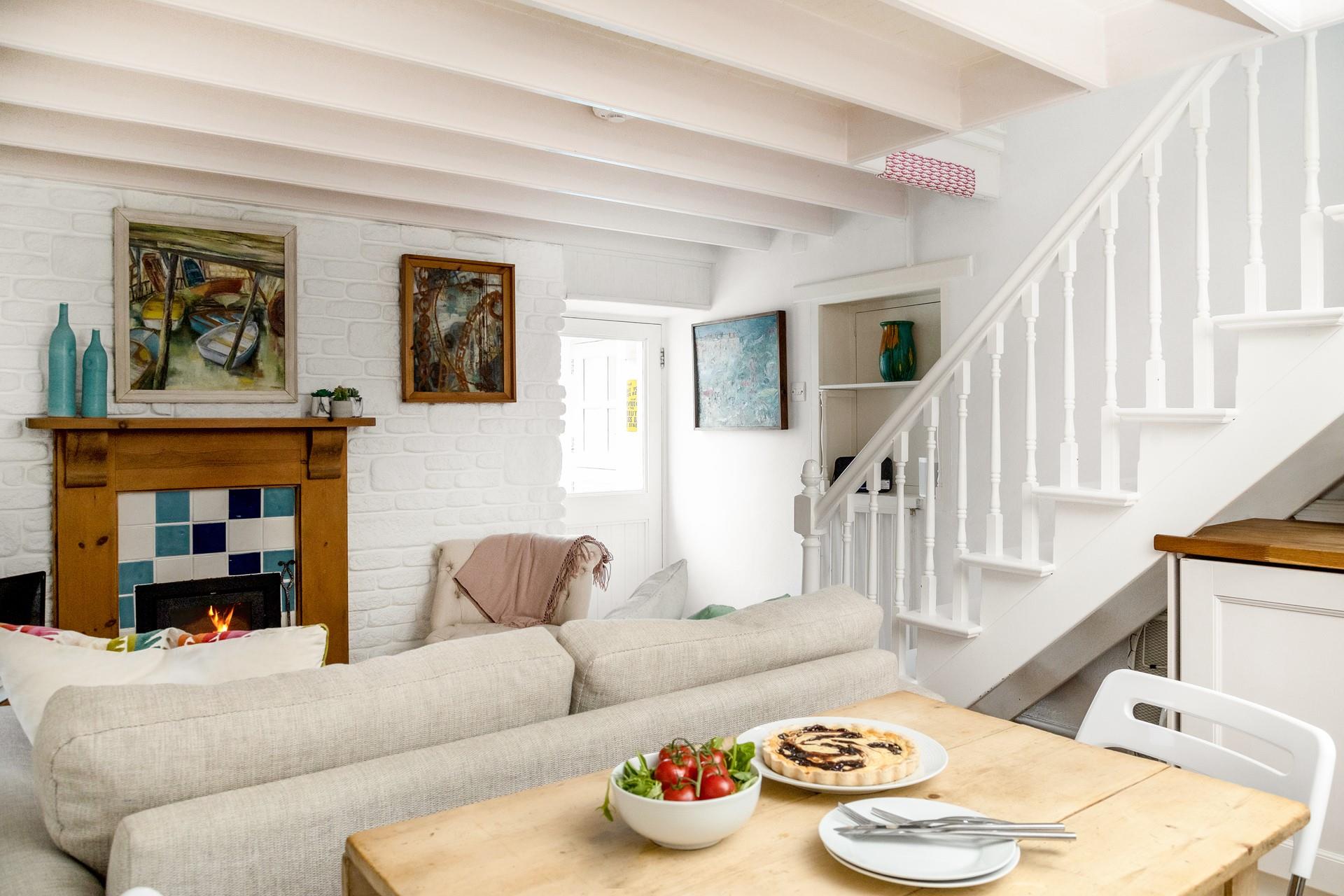 In the winter months come back from a blustery beach walk and light the log burner.