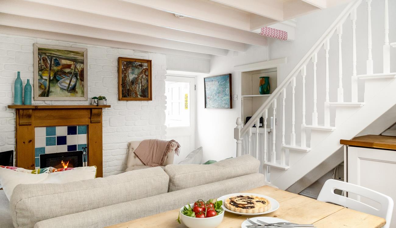 In the winter months come back from a blustery beach walk and light the log burner.