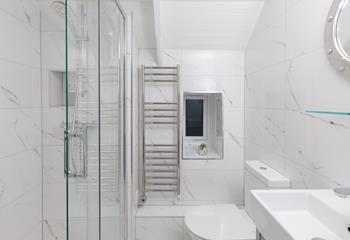 The modern shower room is the ideal space to get ready.