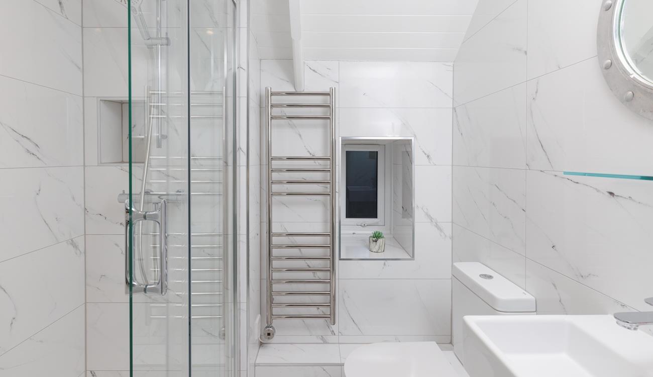 The modern shower room is the ideal space to get ready.