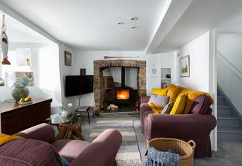 Beautifully traditional, the sitting room is cosy and comfortable, perfect for an evening in after a busy day out. 