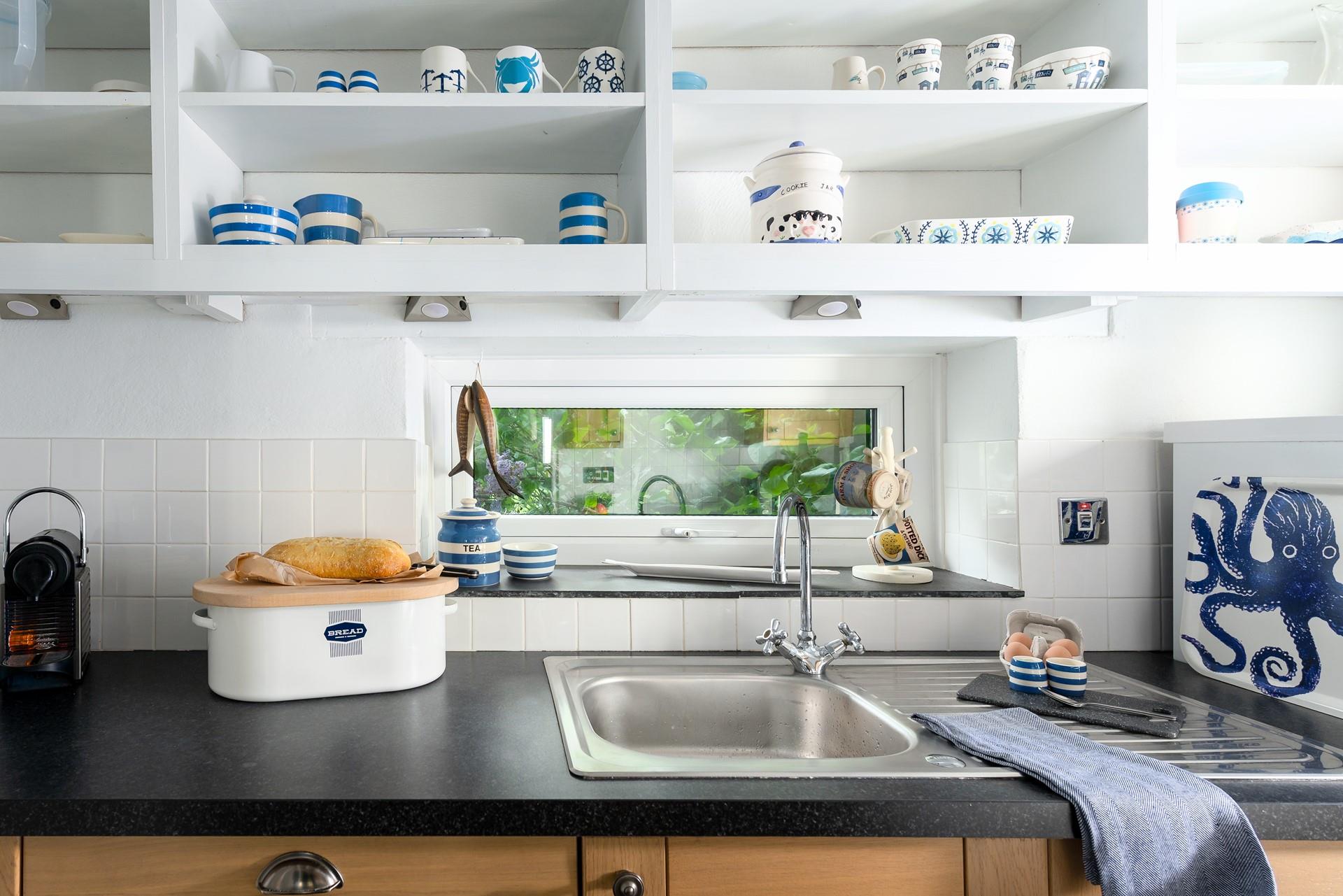 The well-equipped kitchen has all you need to cook up some Cornish delights.