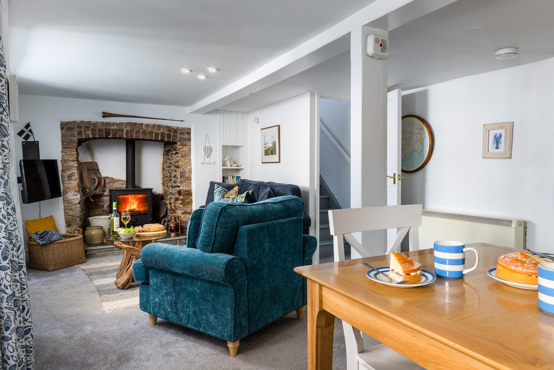 The cottage is full of character and charming details.