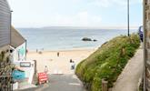 Step out the door and you're practically on the sand of Porthgwidden beach! - Thumbnail Image