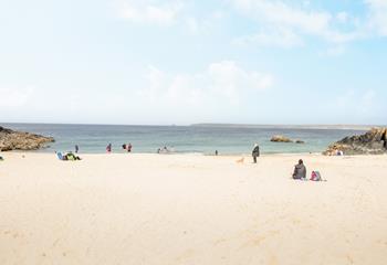 Spend your days relaxing on Porthgwidden Beach, just in front of Beach Court. 