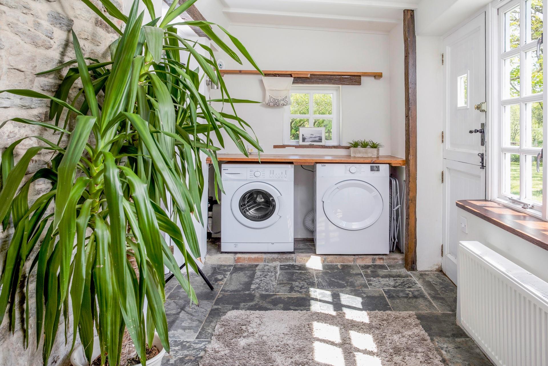 The utility room - perfect for keeping on top of holiday laundry! 