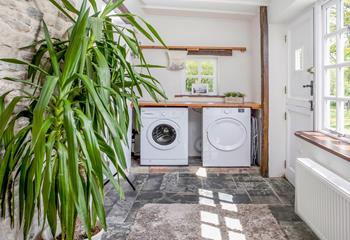 The utility room - perfect for keeping on top of holiday laundry! 