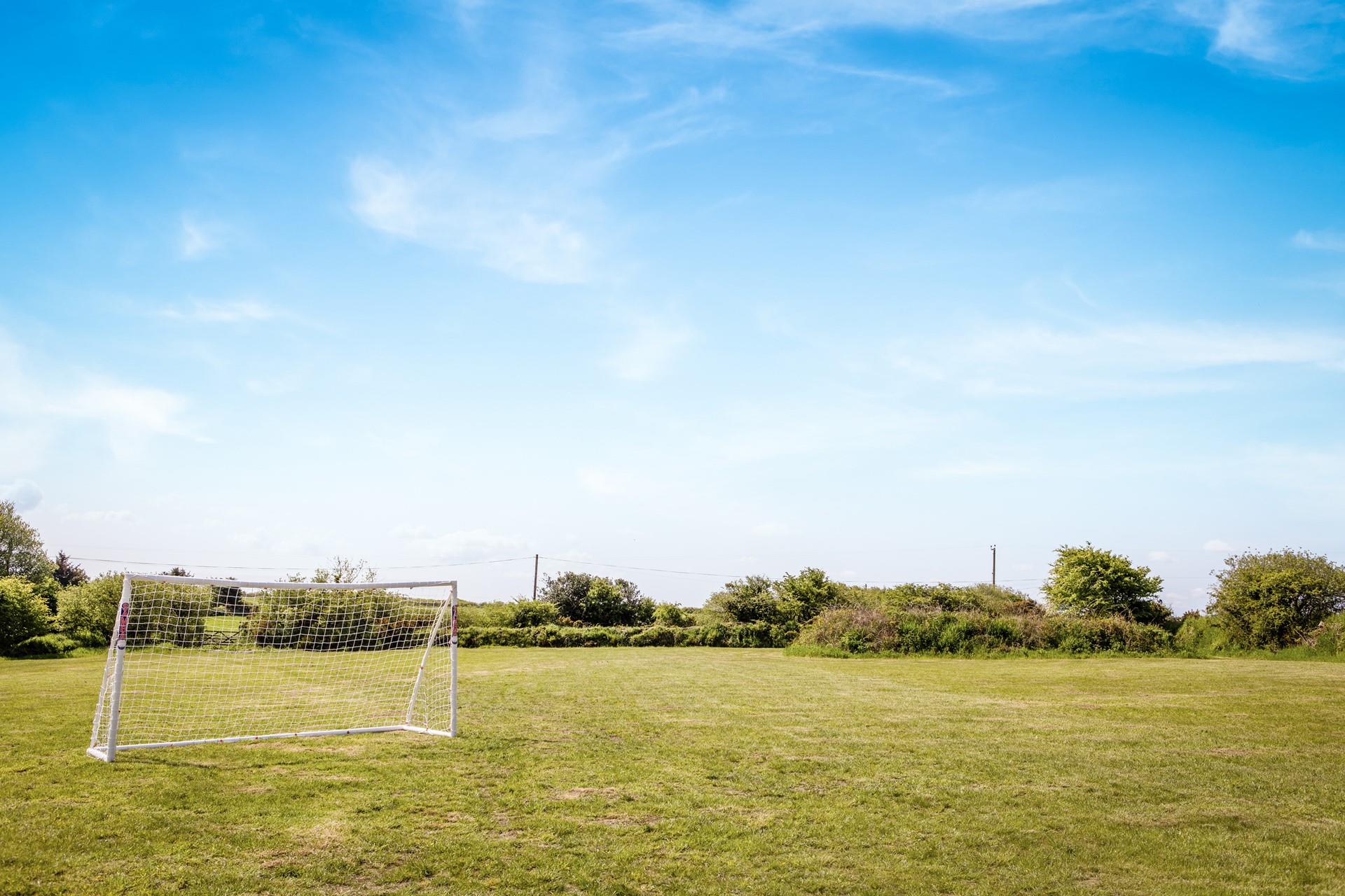 The kids will love the football field!