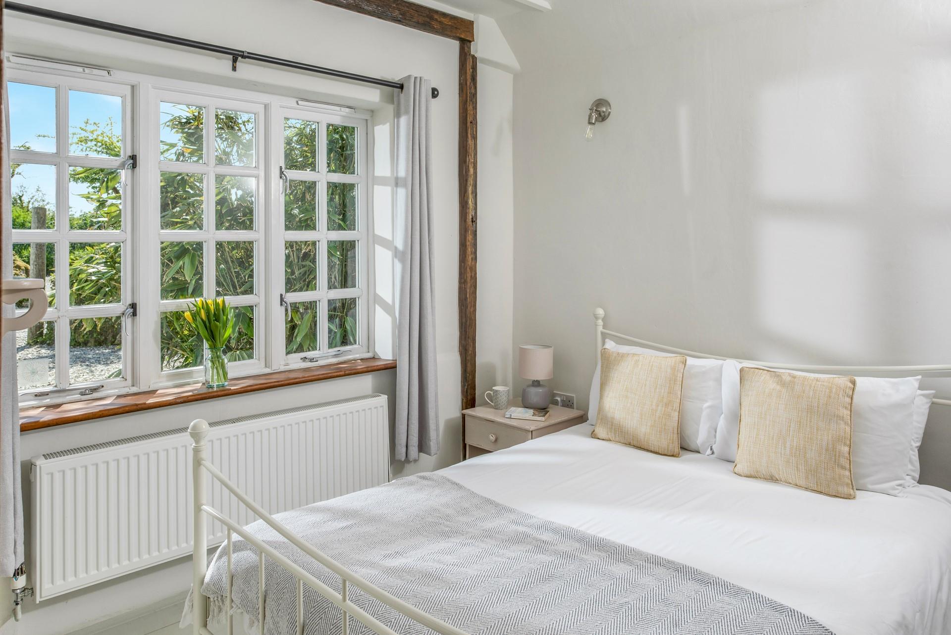 Indulge in a leisurely morning in bed, enjoying the views. 