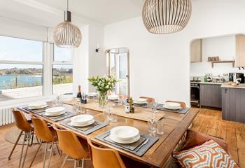 The kitchen sits next to the spacious dining room and has all you need to prepare a hearty family meal. 
