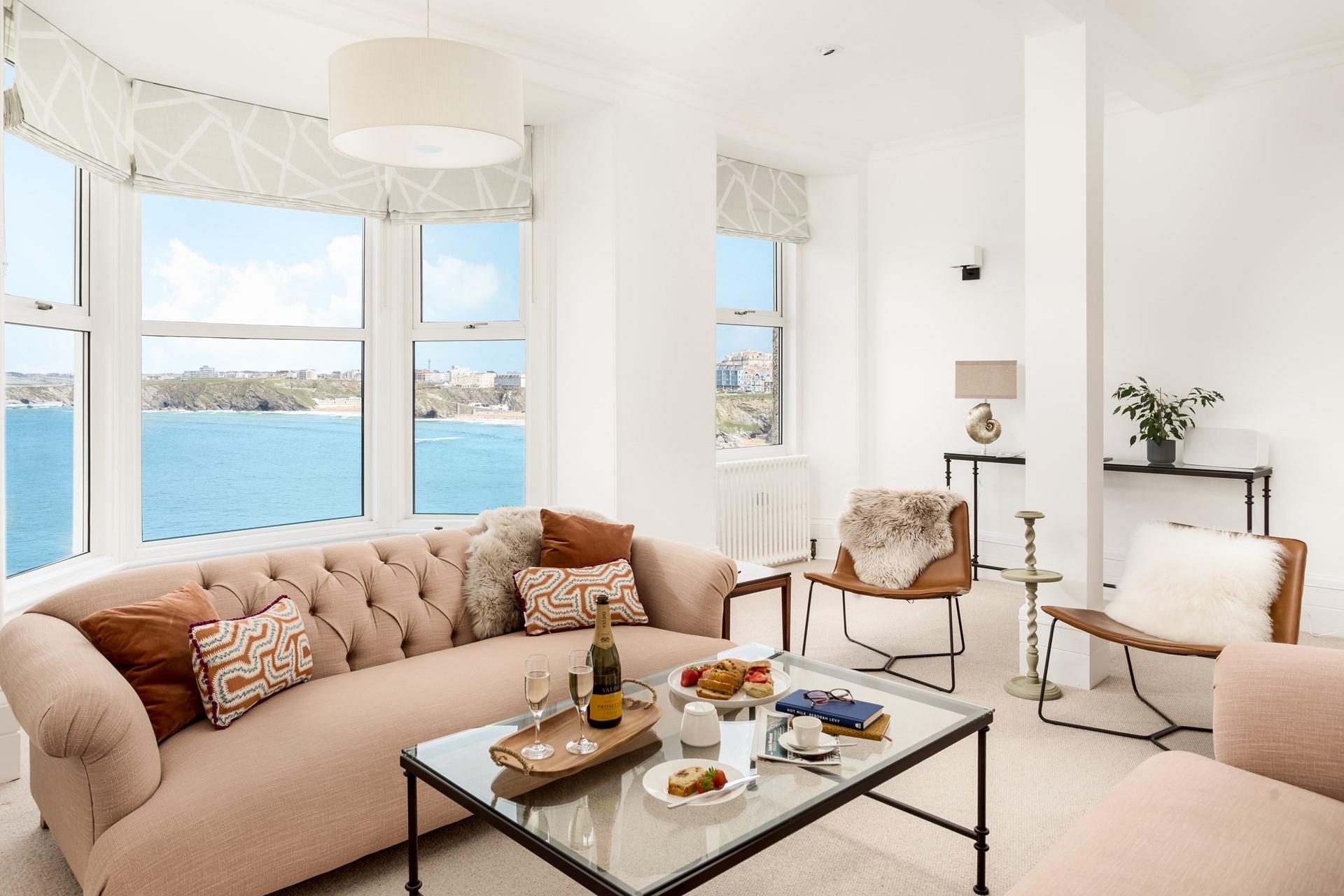 You can see all the way up the north coast from the living room on the first floor.