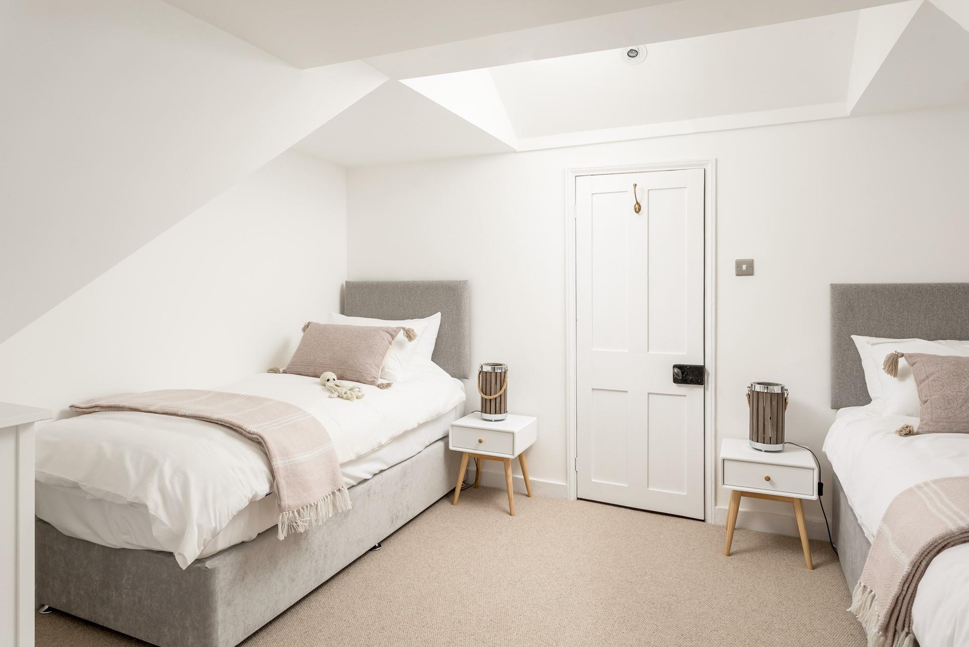 The children will sleep soundly in the comfortable beds in bedroom 5, on the first floor house. 