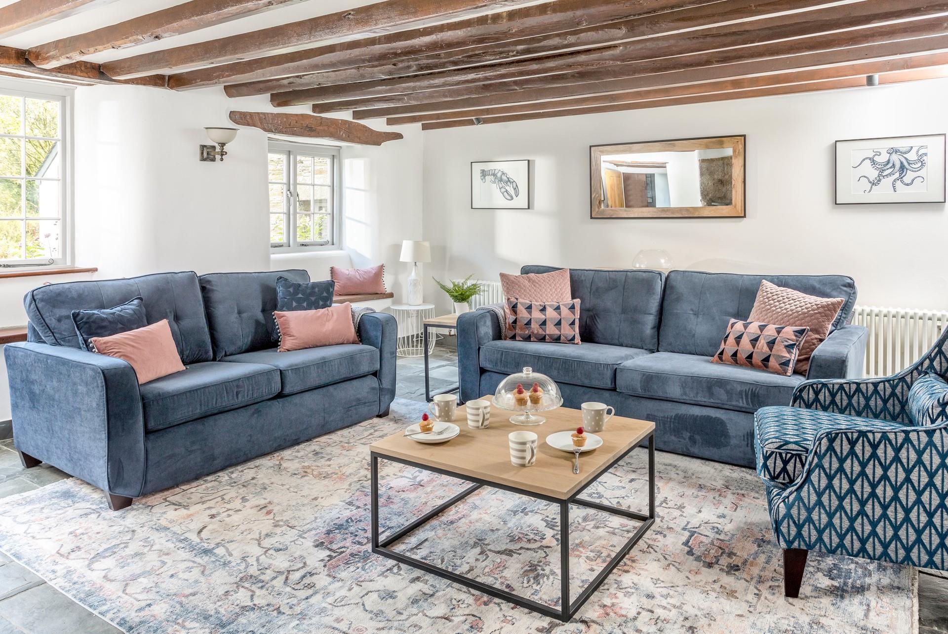 Sink into the sumptuous sofas and unwind in the peace and tranquillity at Lower Trevivian.