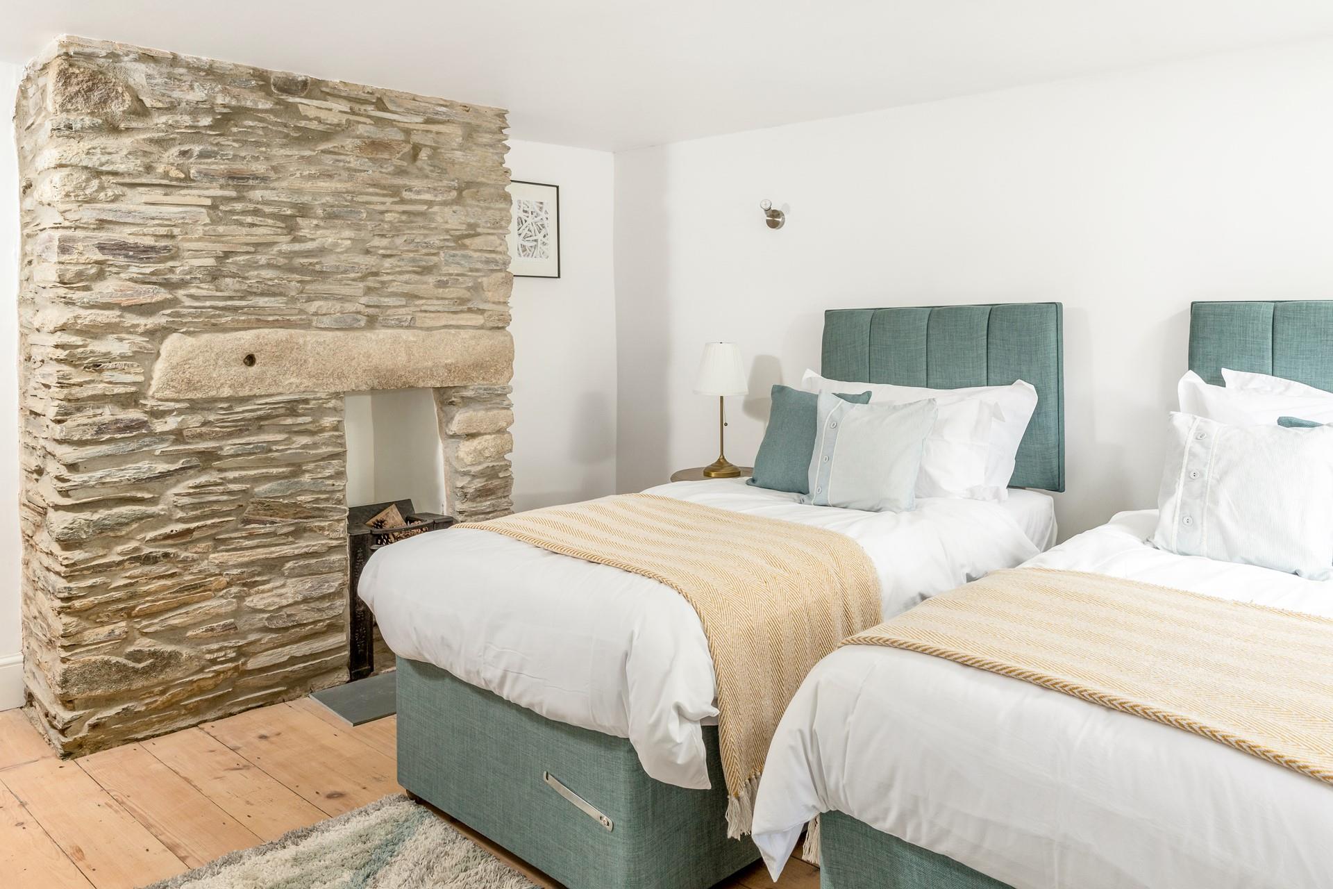 The twin beds are perfect for young adults or children.