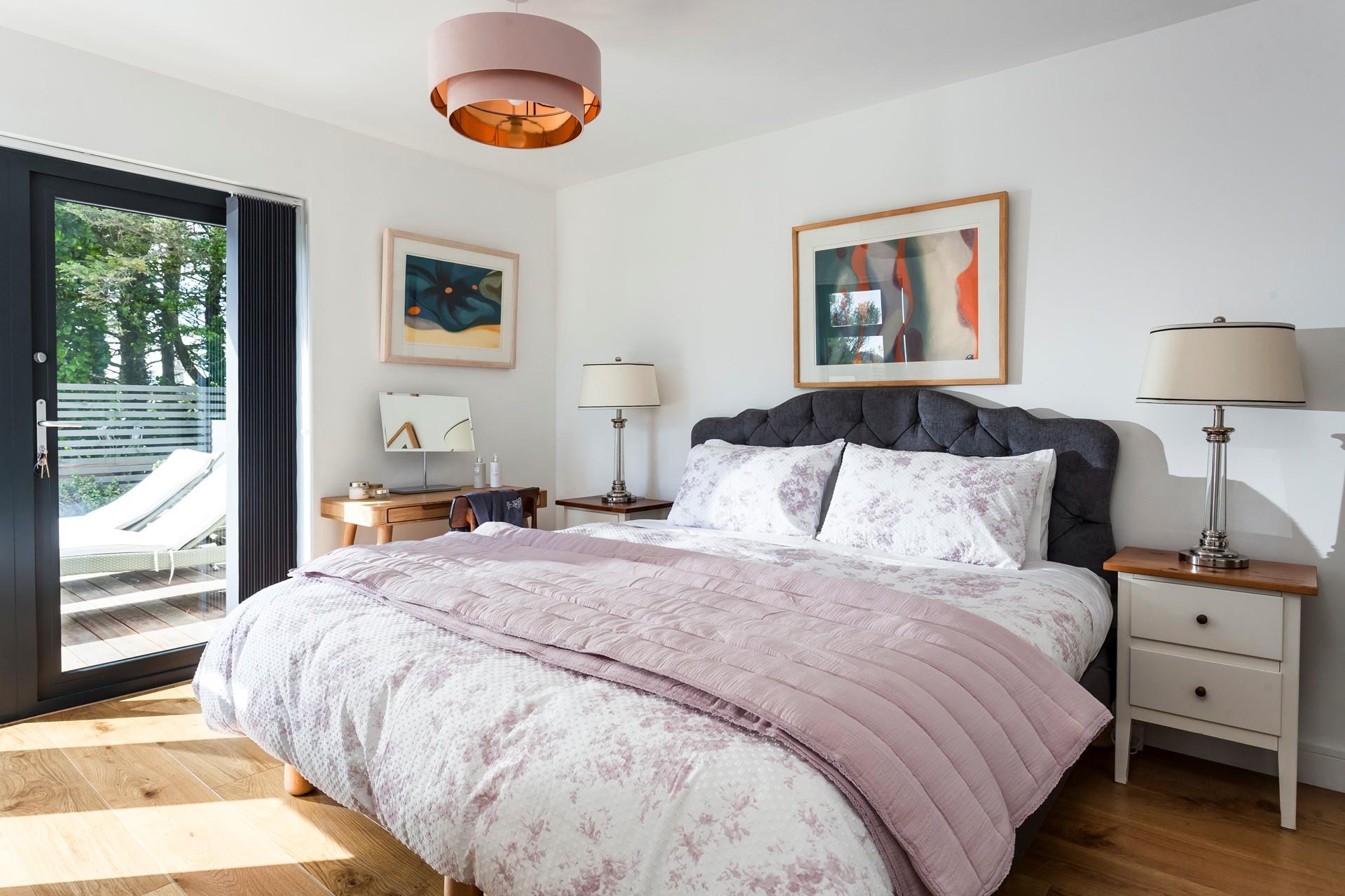 Wake up and throw open the patio doors, after a blissful night's sleep and enjoy a cup of tea on the sun lounger.