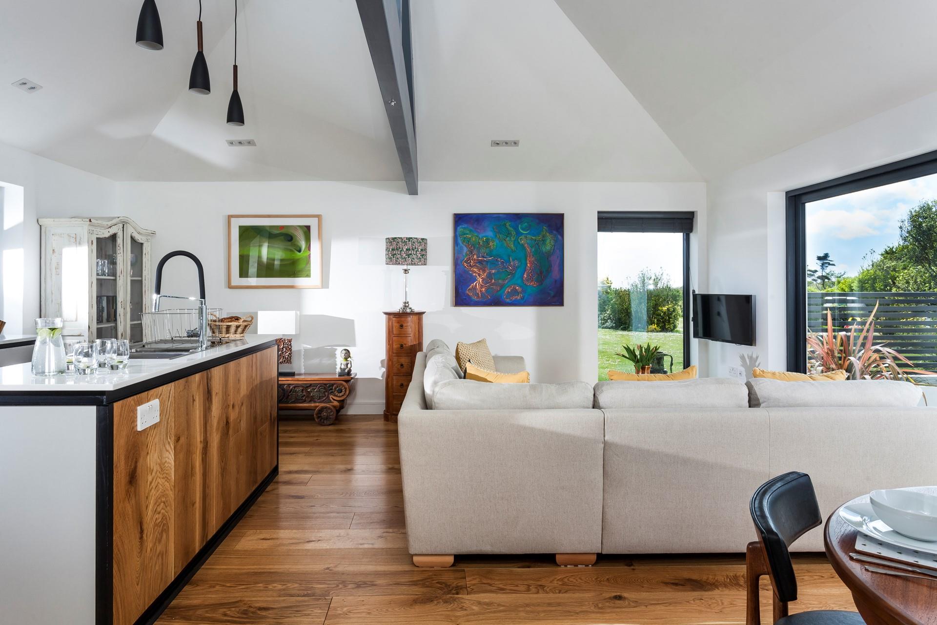 Bright and spacious, the open plan living area is the perfect place for chilling out with the family. 