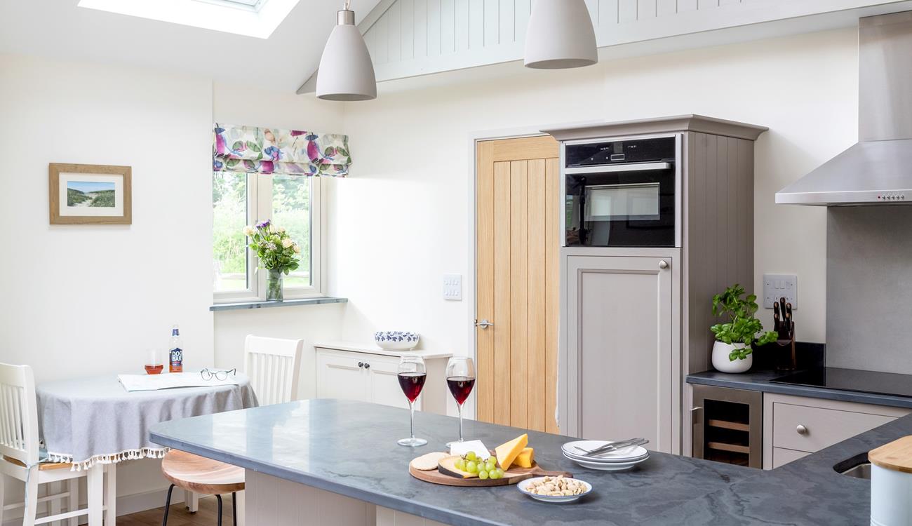 The light and airy kitchen is a delight to cook in!