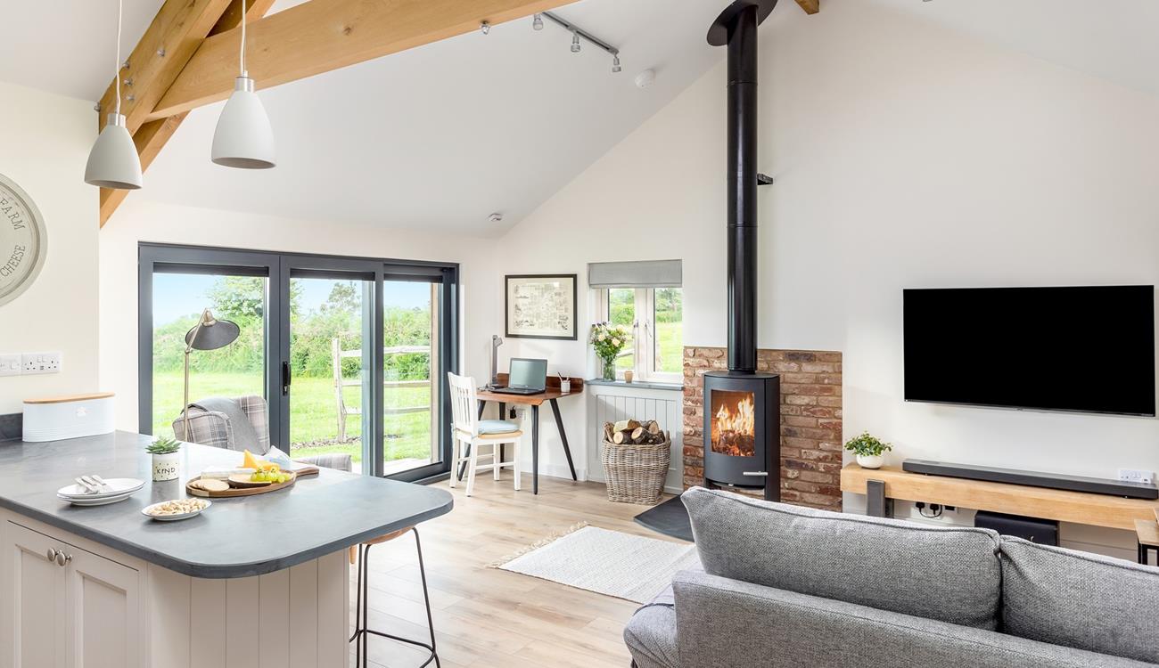 After a countryside walk come back to settle in front of the wood burner.