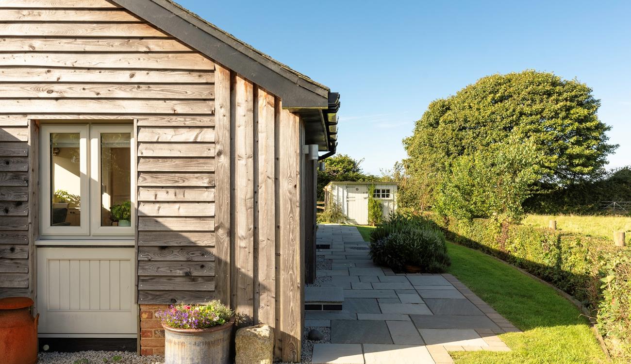 The picturesque garden is a joy to explore.