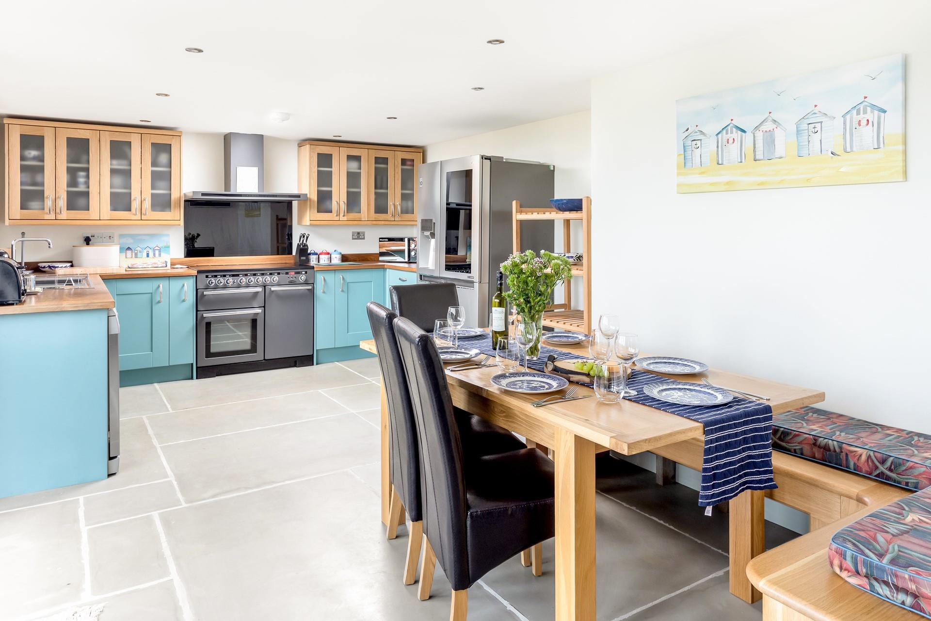 Sit around the dining table and tuck into a tasty meal with the whole family.