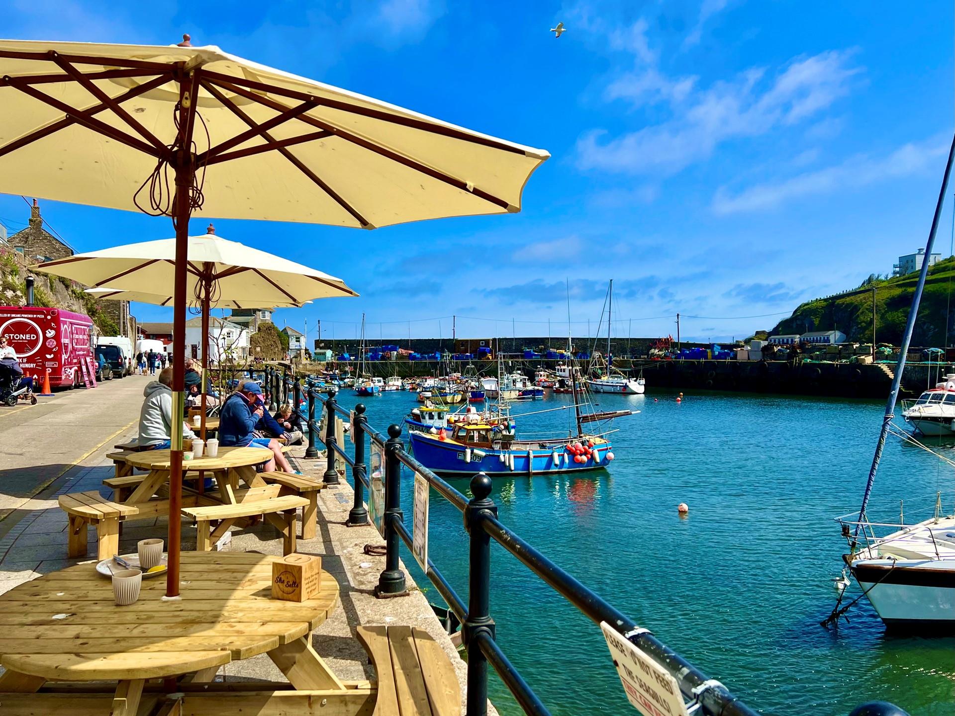 Enjoy long lunches sat on Mevagissey harbour sampling the local cuisine.