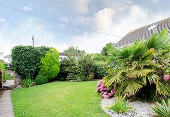 The garden has plenty of space for the little ones to play.