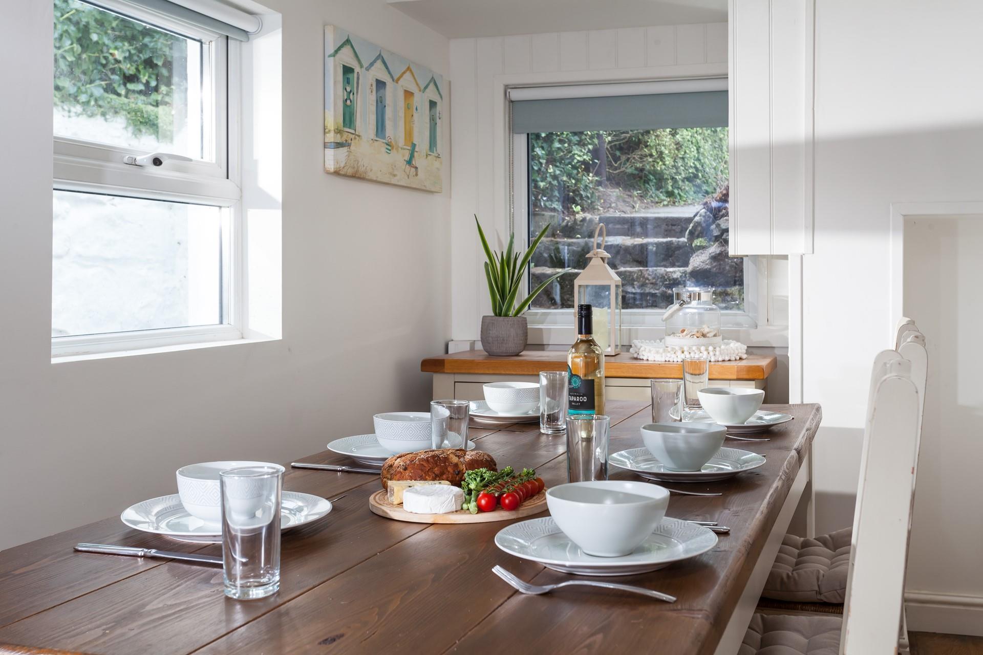 Enjoy a meal made up of fresh Cornish ingredients.