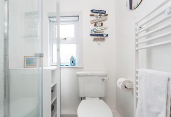 The bathroom is the perfect space to get ready in the morning.