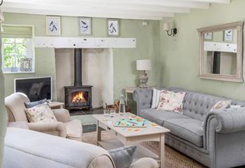 The second sitting room is ideal for a night of board games with family and friends.