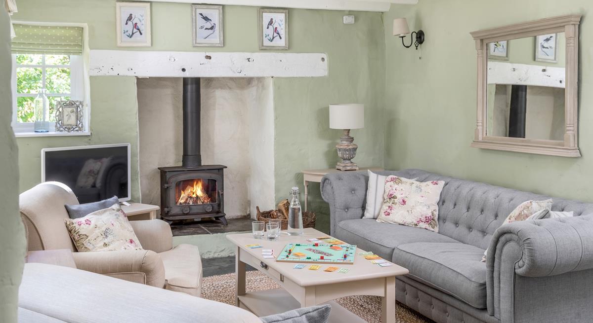 The second sitting room is ideal for a night of board games with family and friends.
