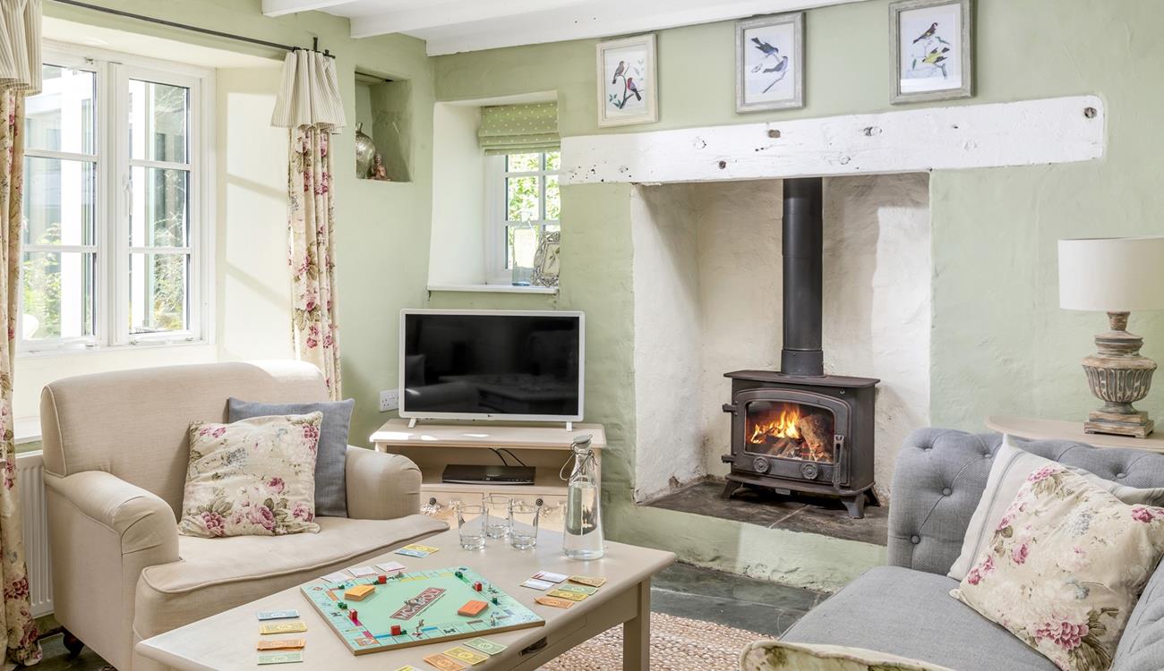 The charming country-chic cottage is full of character.