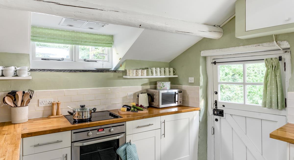 Cooking will be a delight in the countryside kitchen.