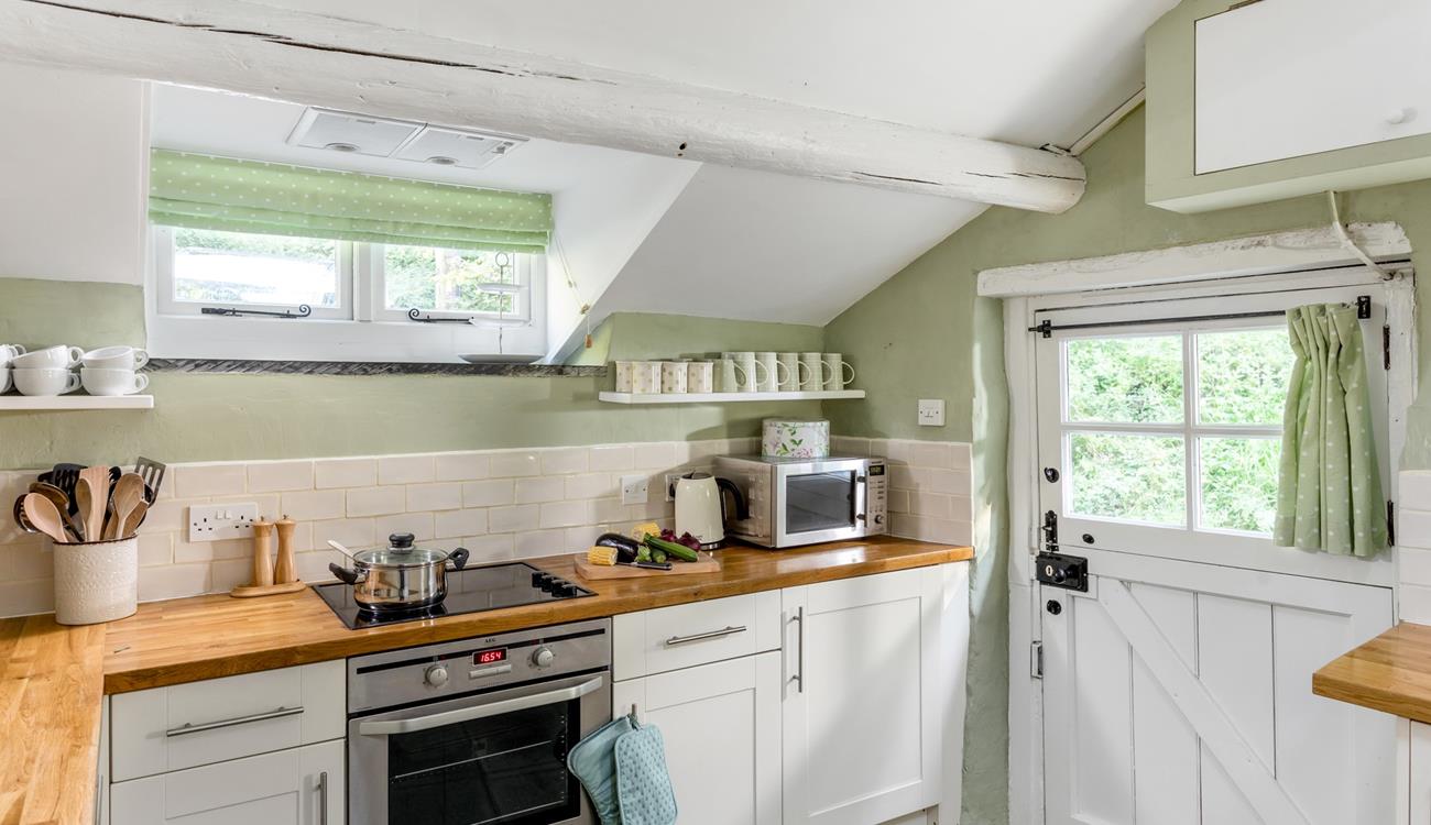 Cooking will be a delight in the countryside kitchen.