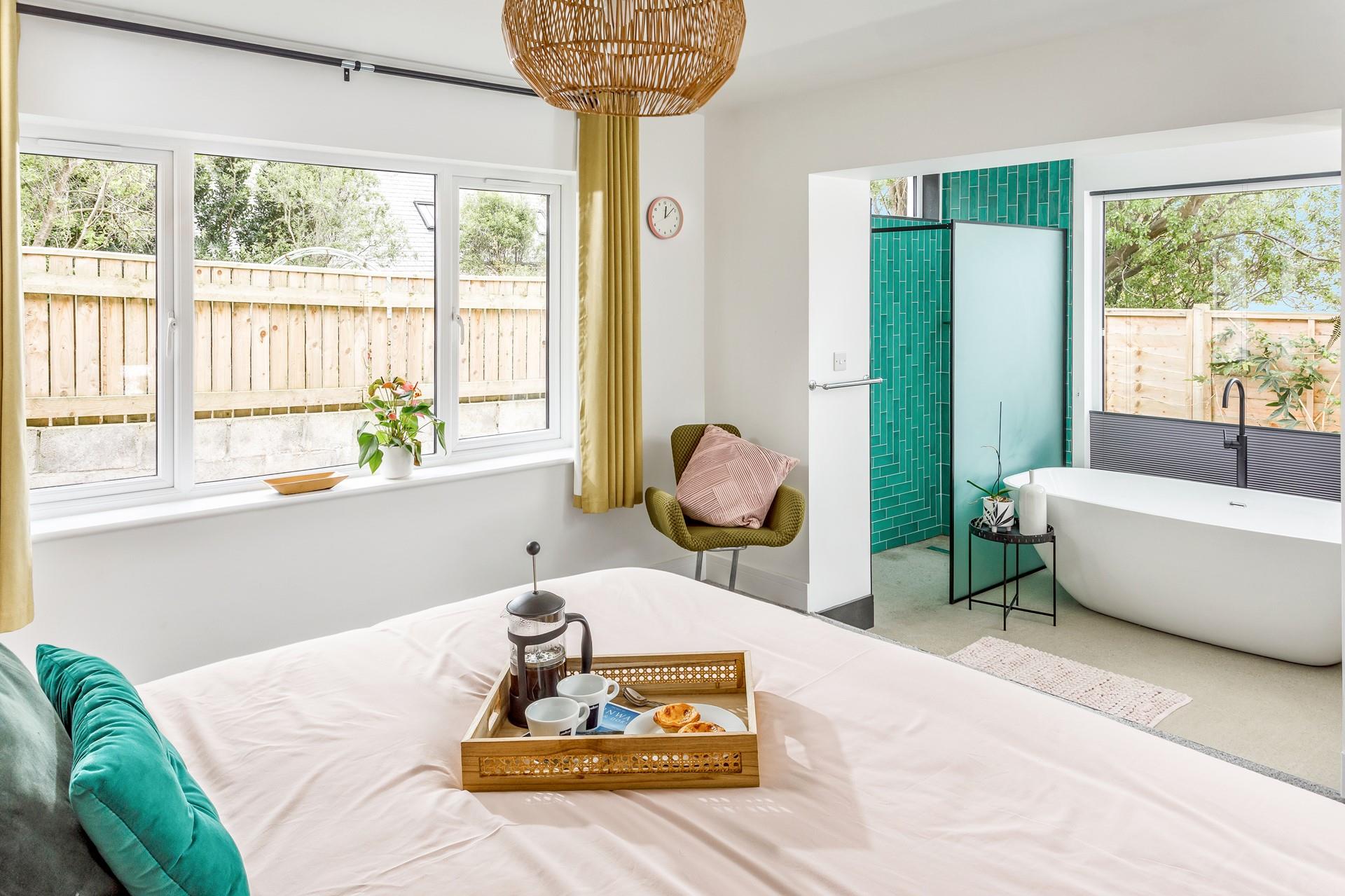 End the day with a soak in a bubble bath before tucking into the soft sheets.