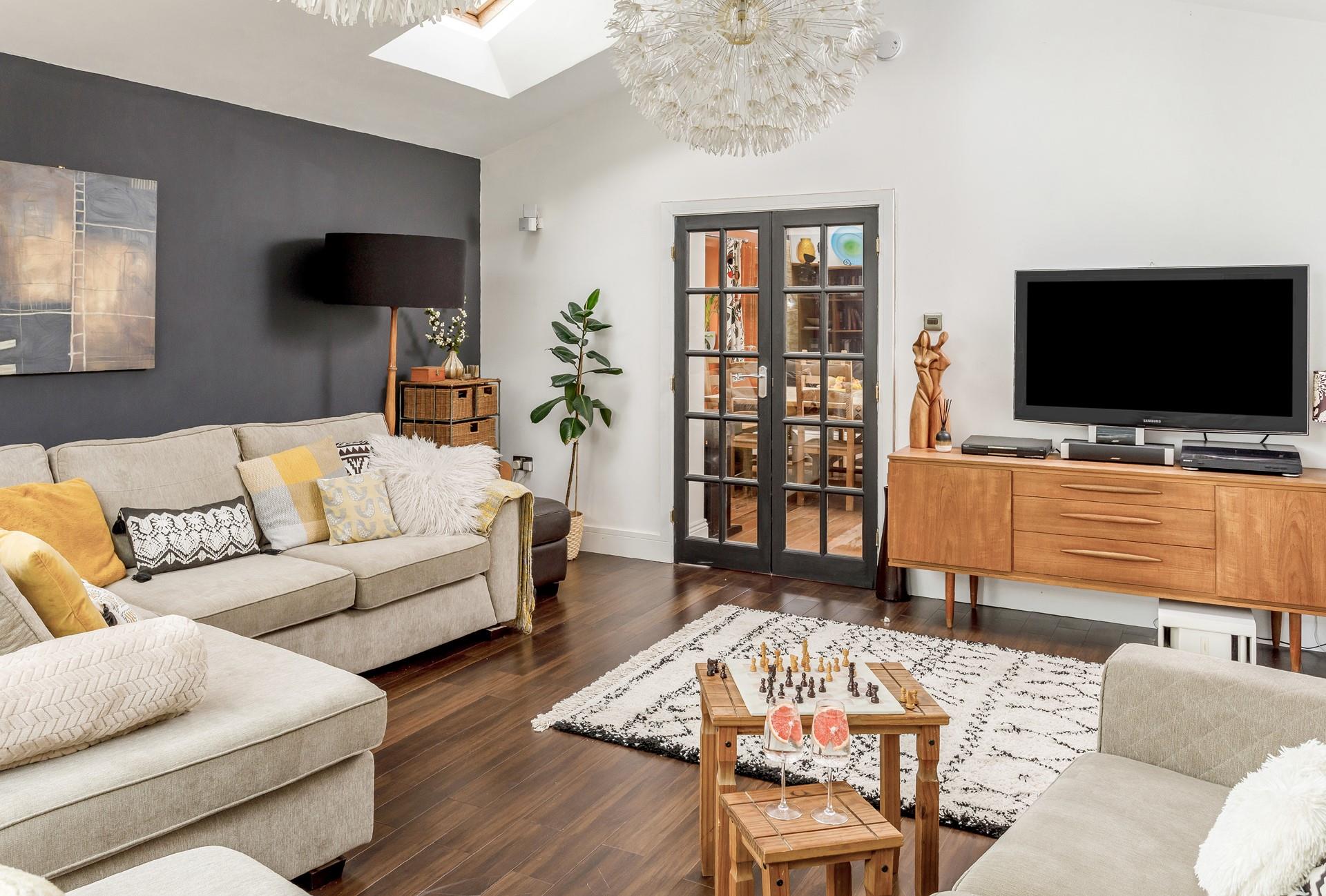 Dim the lights and enjoy a family movie night.