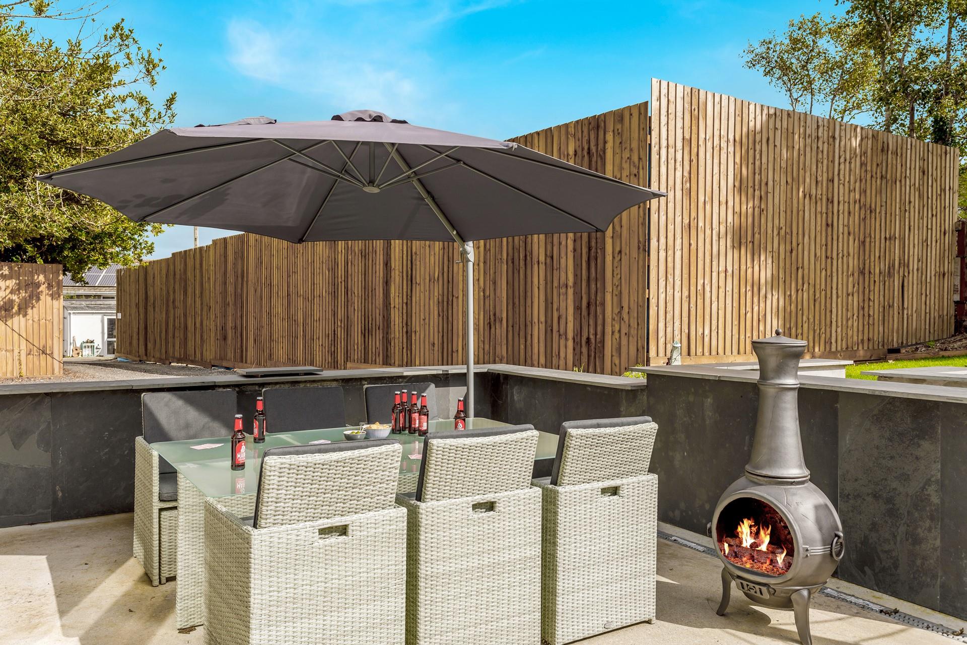 Light the firepit and spend summer nights in the garden as the sun goes down.