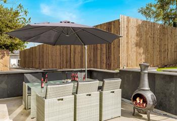 Light the firepit and spend summer nights in the garden as the sun goes down.